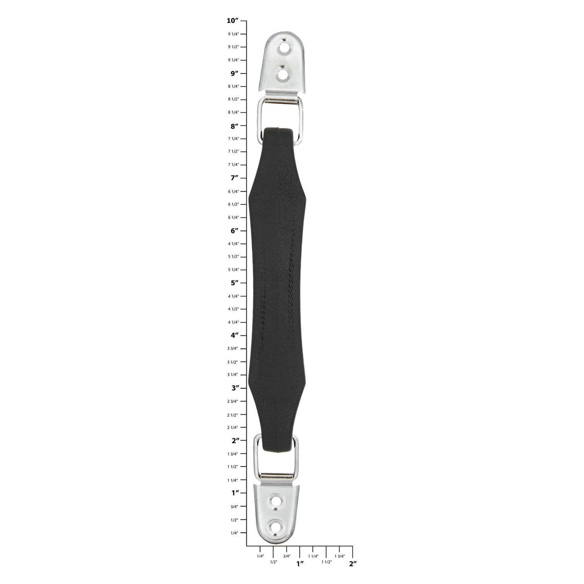 5 3/4" Black, Handle with Nickel Hardware, Vinyl