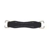 5 3/4" Black, Handle with Nickel Rings, Leather