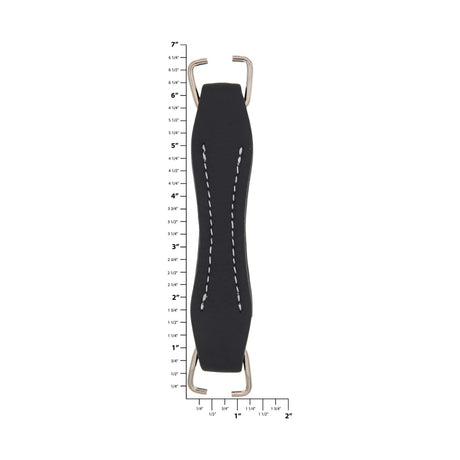 5 3/4" Black, Handle with Nickel Rings, Leather