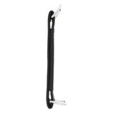 5 3/4" Black, Handle with Nickel Rings, Leather