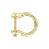 5/8" Gold, Horseshoe Ring with Screw-In Pin, Zinc Alloy