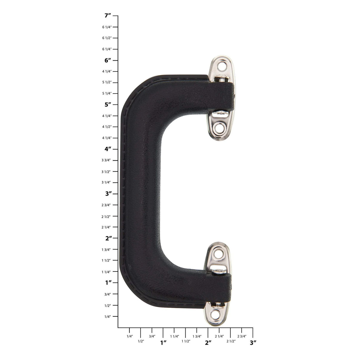 5" Black, Handle with Nickel Hardware, Plastic