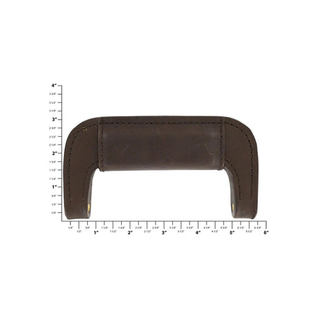 5" Brown, Padded Post Handle, Leather