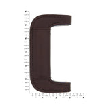 5" Brown, Padded Post Handle, Leather