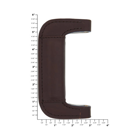 5" Brown, Padded Post Handle, Leather