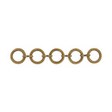 6 1/2" Antique Brass, Chain Handle Loop, Steel