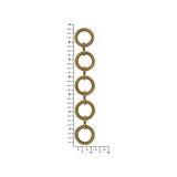 6 1/2" Antique Brass, Chain Handle Loop, Steel