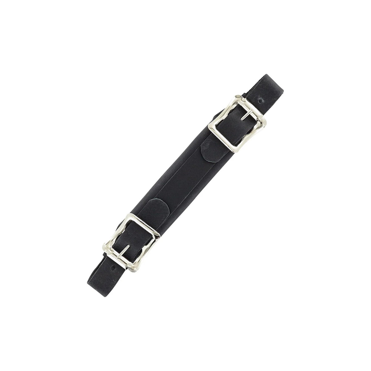 6 1/2" Black, Emergency Handle with Nickel Hardware, Leather, #67-BLK