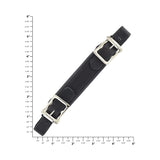 6 1/2" Black, Emergency Handle with Nickel Hardware, Leather, #67-BLK