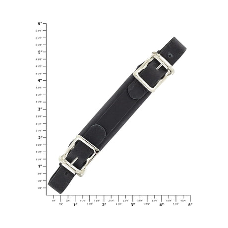 6 1/2" Black, Emergency Handle with Nickel Hardware, Leather, #67-BLK
