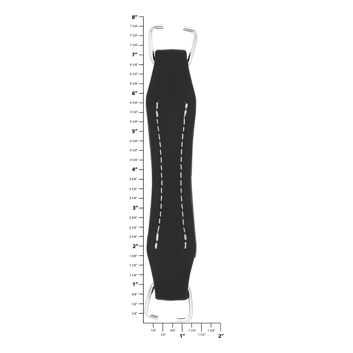 6 1/2" Black, Handle, Leather
