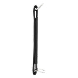 6 1/2" Black, Handle, Leather