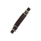 6 1/2" Brown, Emergency Handle with Nickel Hardware, Leather