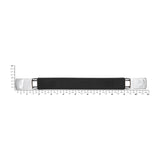 6 3/4" Black, Handle with Nickel Loops, Vinyl