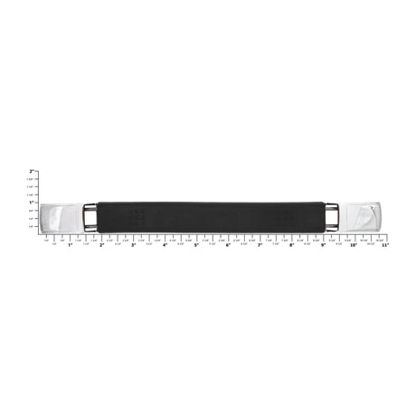 6 3/4" Black, Handle with Nickel Loops, Vinyl