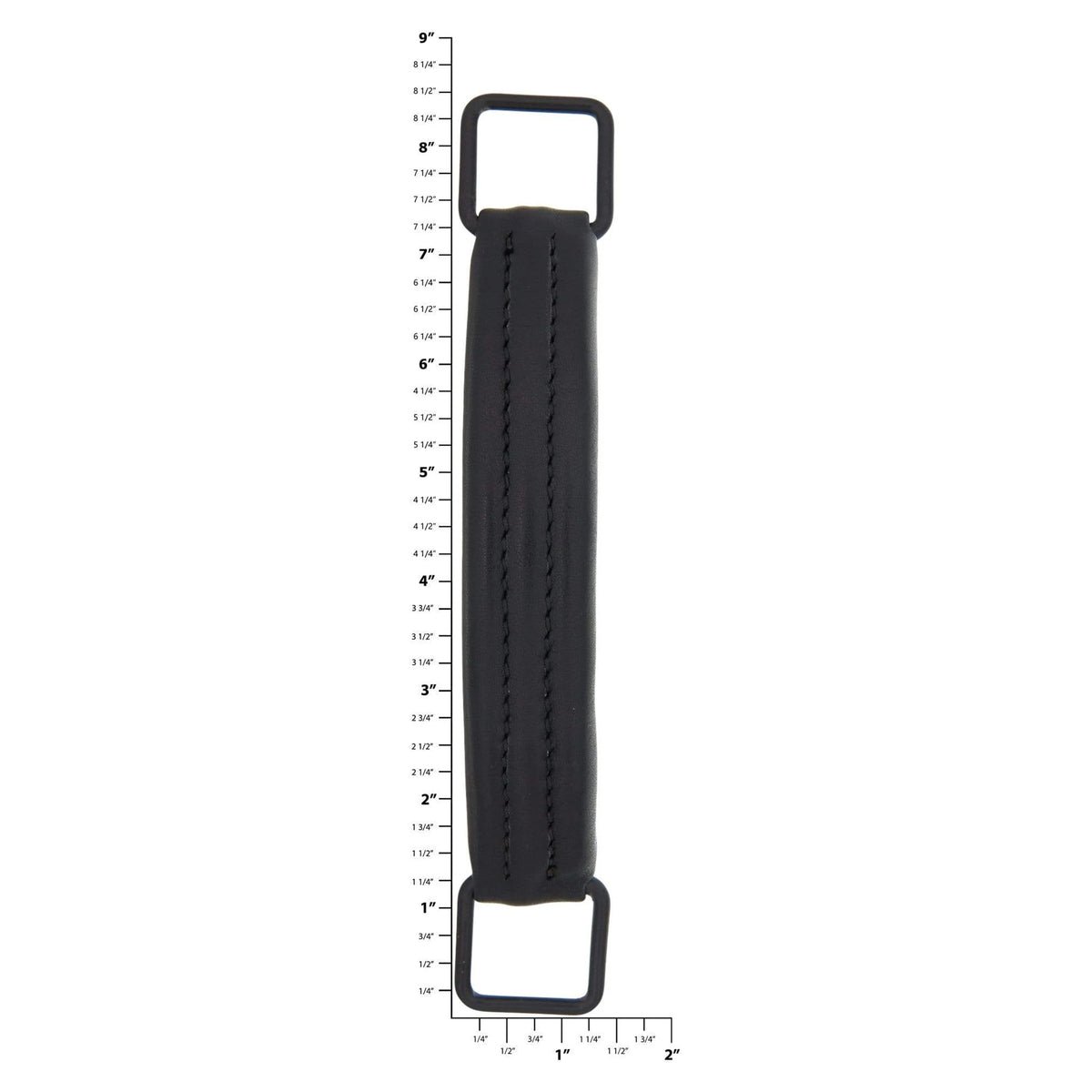 6" Black, Handle, Leather