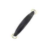 7" Black, Handle with Gold Hardware, Leather