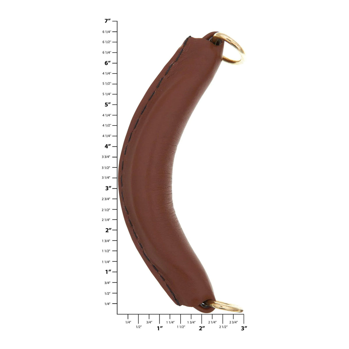 7" Tan, Handle with Gold Hardware, Leather