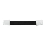 8 3/4" Black, Handle with Nickel Hardware, Vinyl