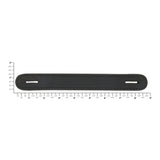 1" Black, Slotted Round End Trunk Handle, Leather