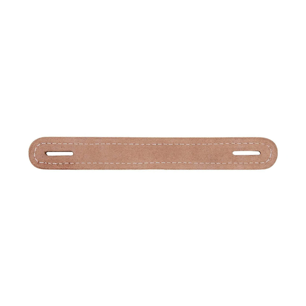 1" Natural Russet, Slotted Round End Trunk Handle, Leather