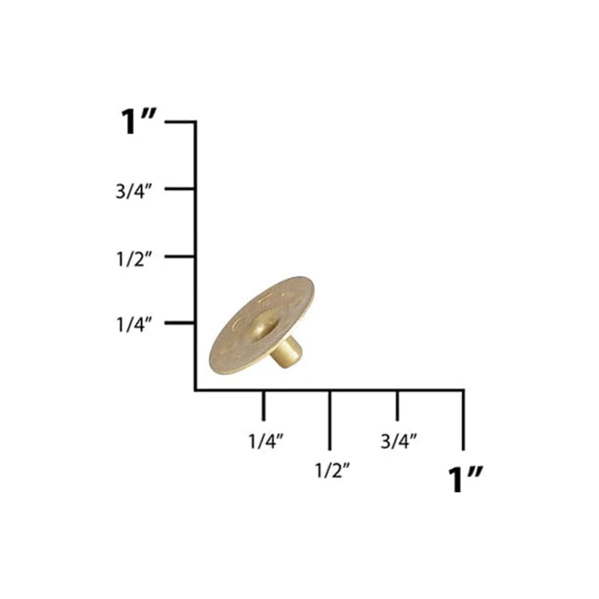 DOT® Baby Durable™ Line 20 Brass Standard Post, Solid Brass