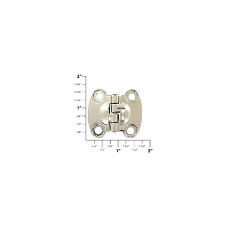 1 1/2" Nickel, Cast Hinge, Zinc Alloy