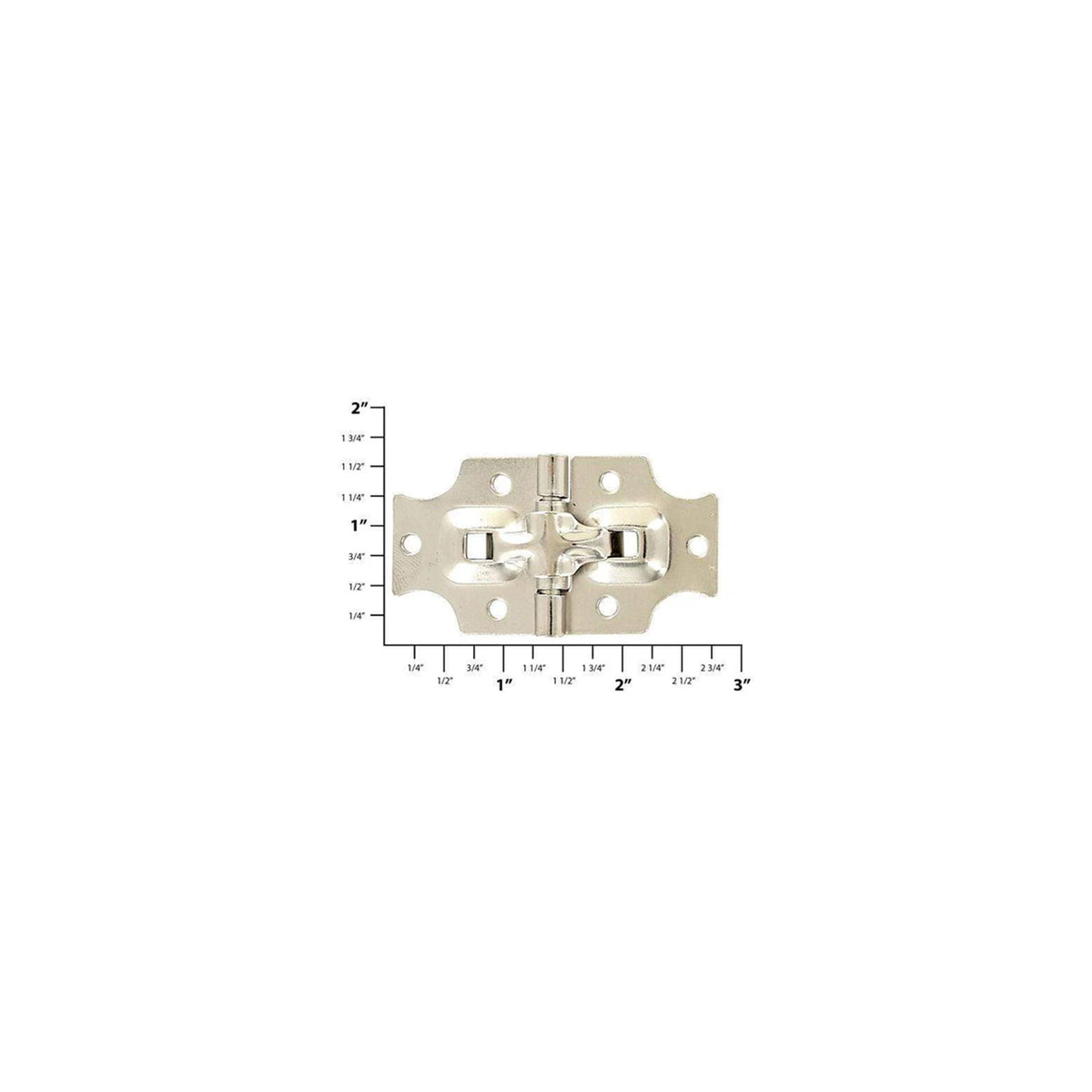 1 1/2" Nickel, Stop Hinge Plate, Steel