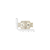 1 1/2" Nickel, Stop Hinge Plate, Steel