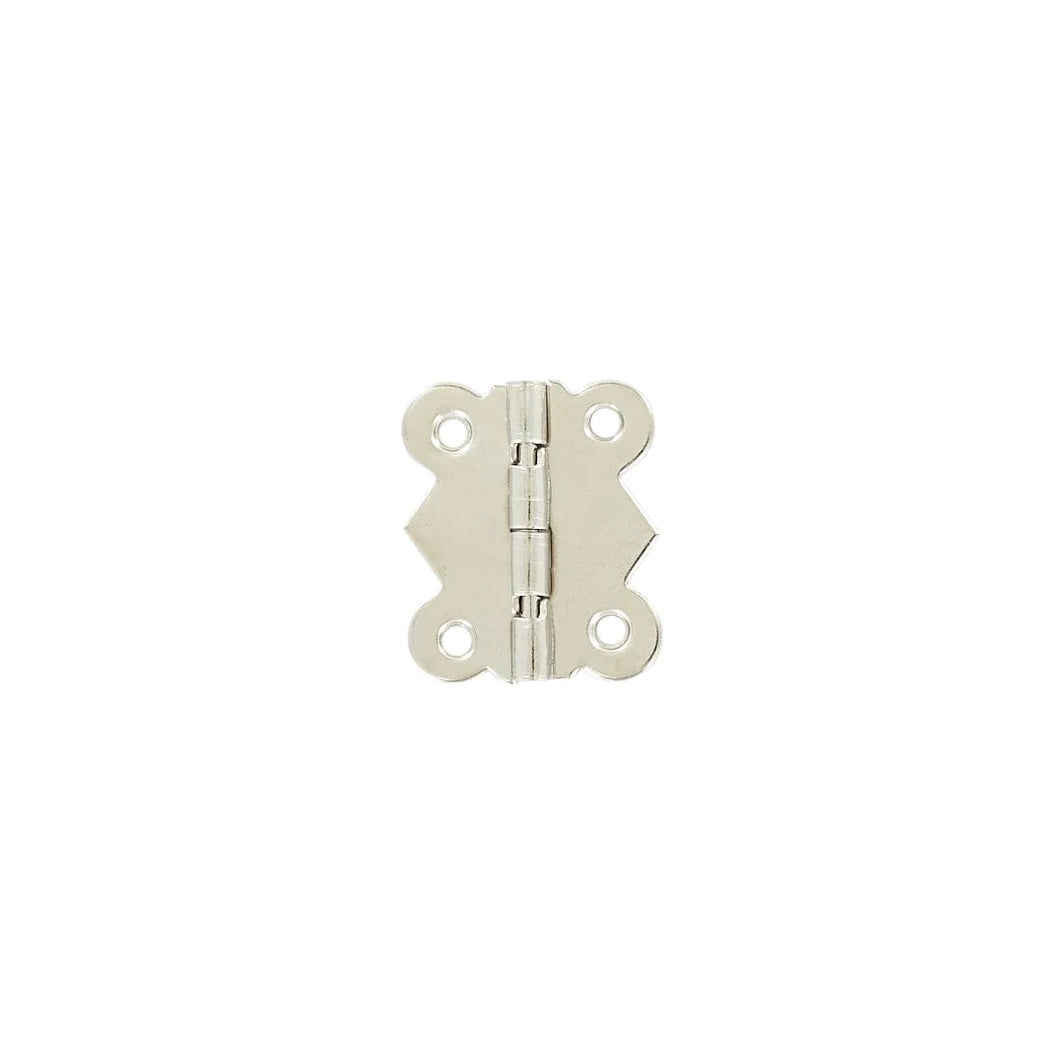 1 1/4" Nickel, Box/Case Stop Hinge Plate, Zinc Alloy