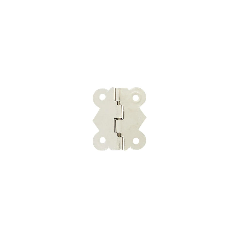 1 1/4" Nickel, Box/Case Stop Hinge Plate, Zinc Alloy