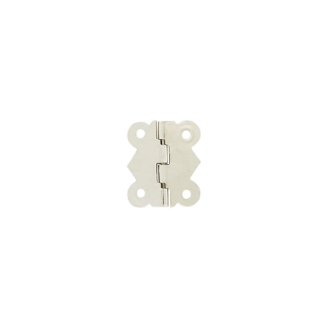 1 1/4" Nickel, Box/Case Stop Hinge Plate, Zinc Alloy