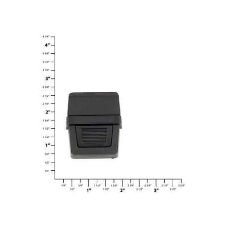1 1/2" Black, Tuck Catch, Plastic