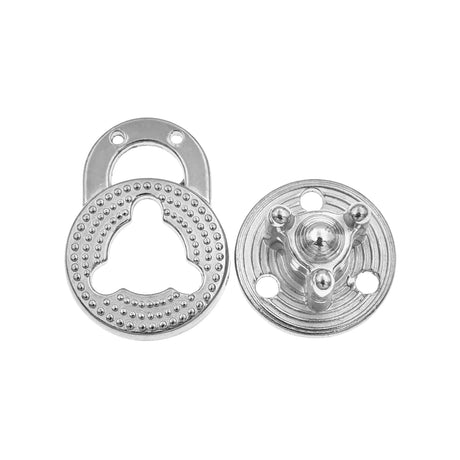 1 1/8" Nickel, Turn Lock, Zinc Alloy