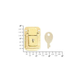 1 3/4" Brass, Lock, Steel, #F-11-BP
