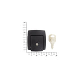 2 1/16" Black, Lock, Zinc Alloy