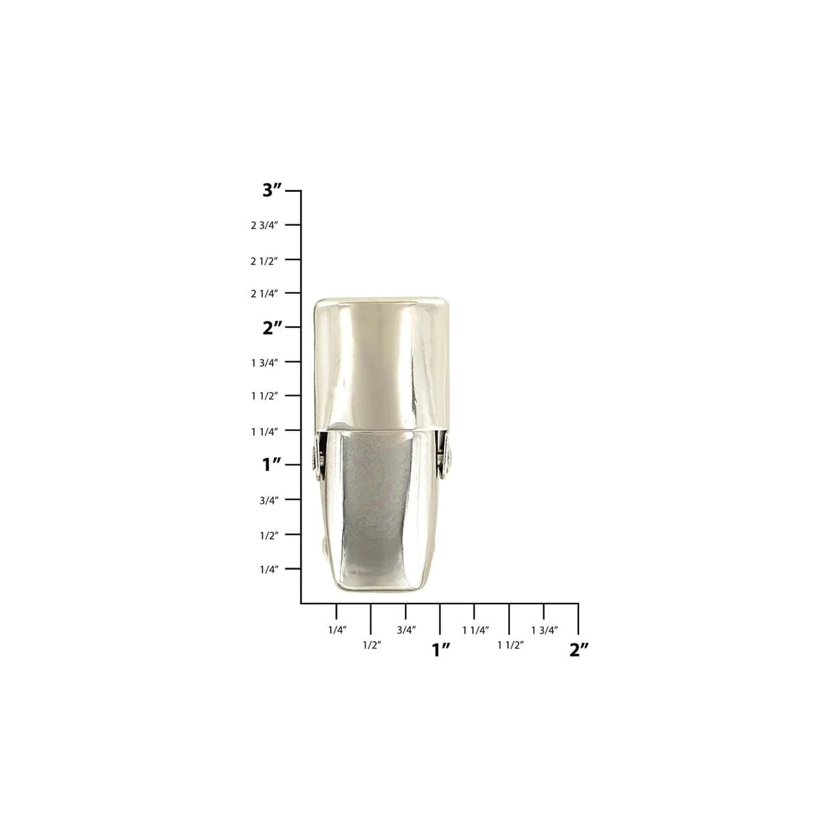 2 1/4" Shiny Nickel, Catch, Steel