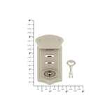 2 7/8" Satin Nickel, 3-Position Flap Lock, Zinc Alloy