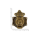3 1/2" Antique Brass, Large Trunk Lock w/ Spring, Steel