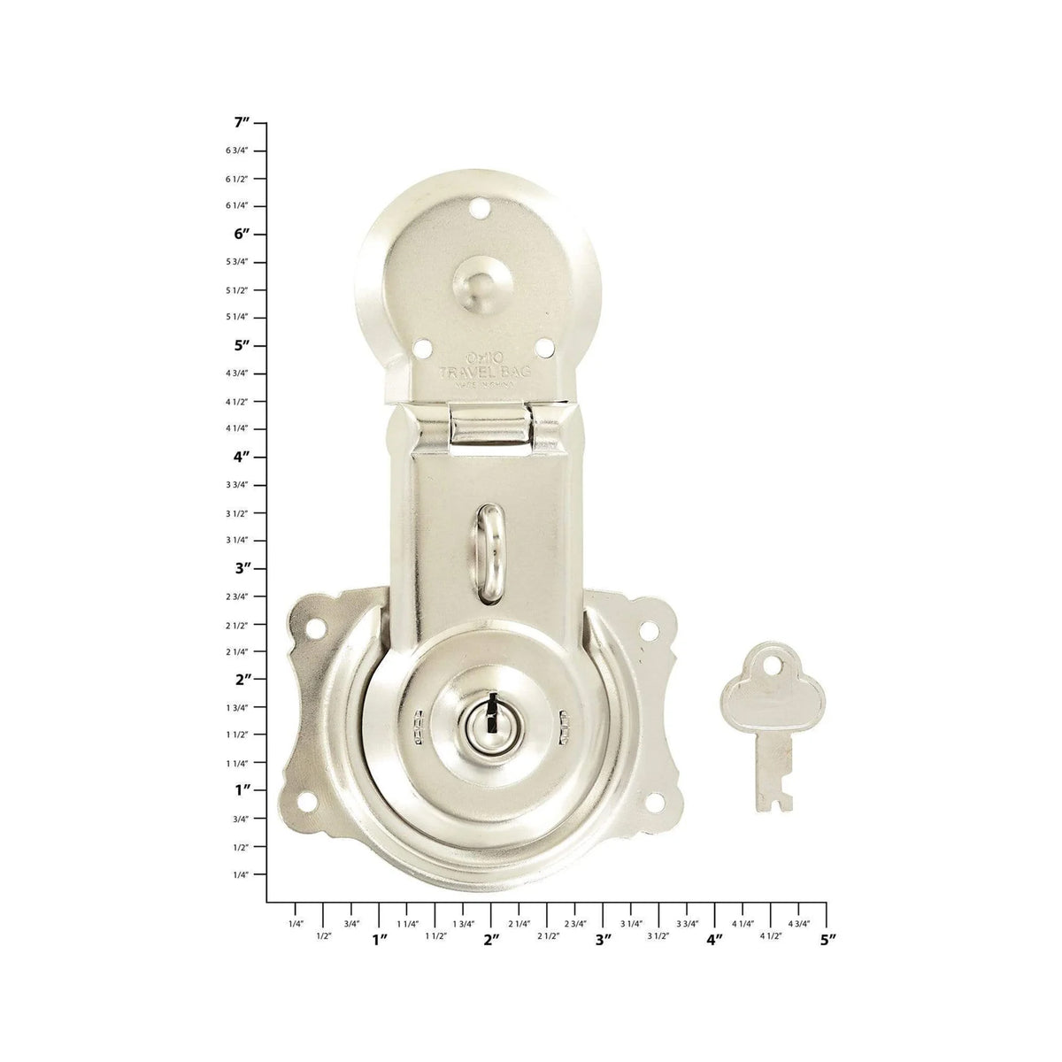 3 1/2" Nickel, Trunk Lock, Steel