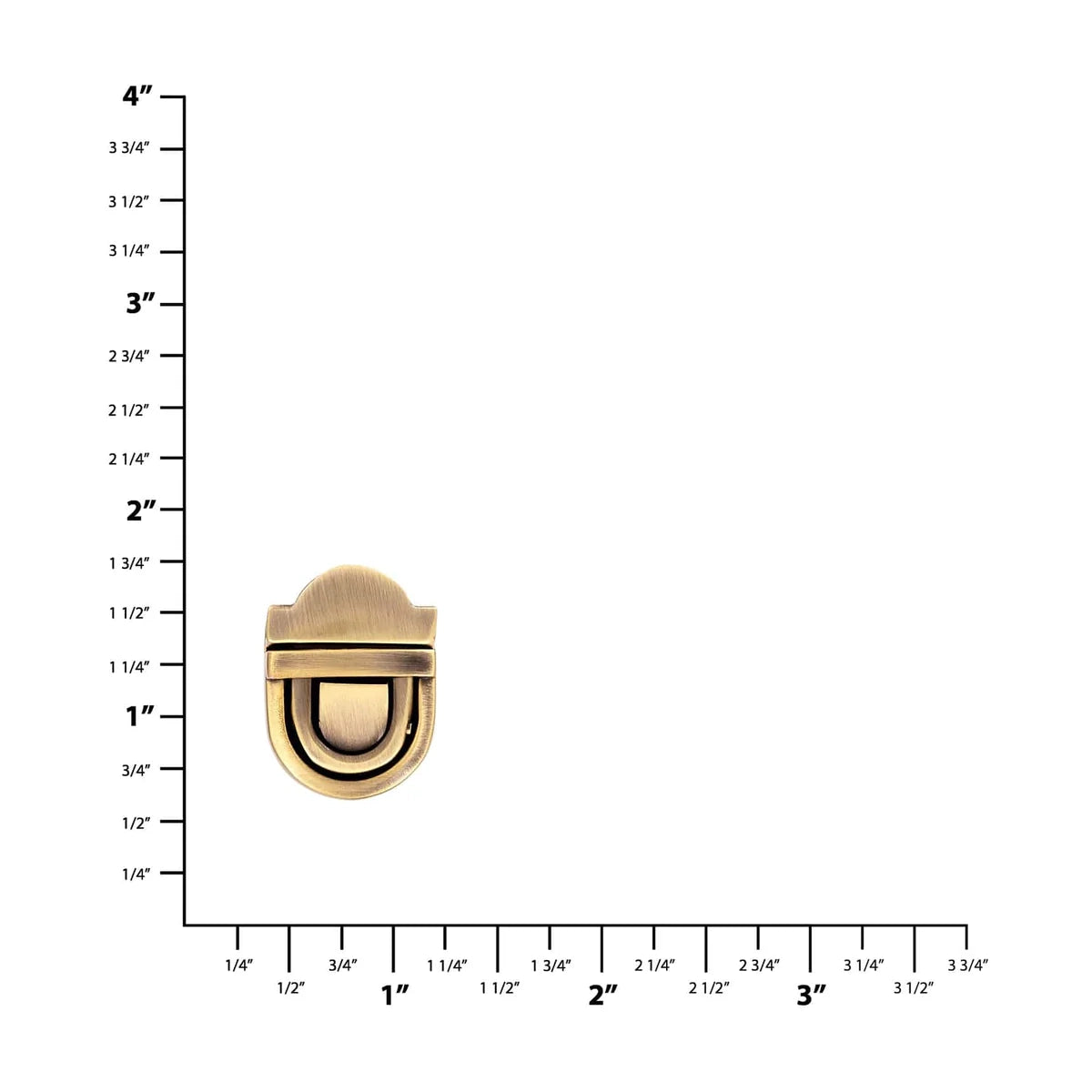 3/4" Antique Brass, Tuck Catch, Zinc Alloy