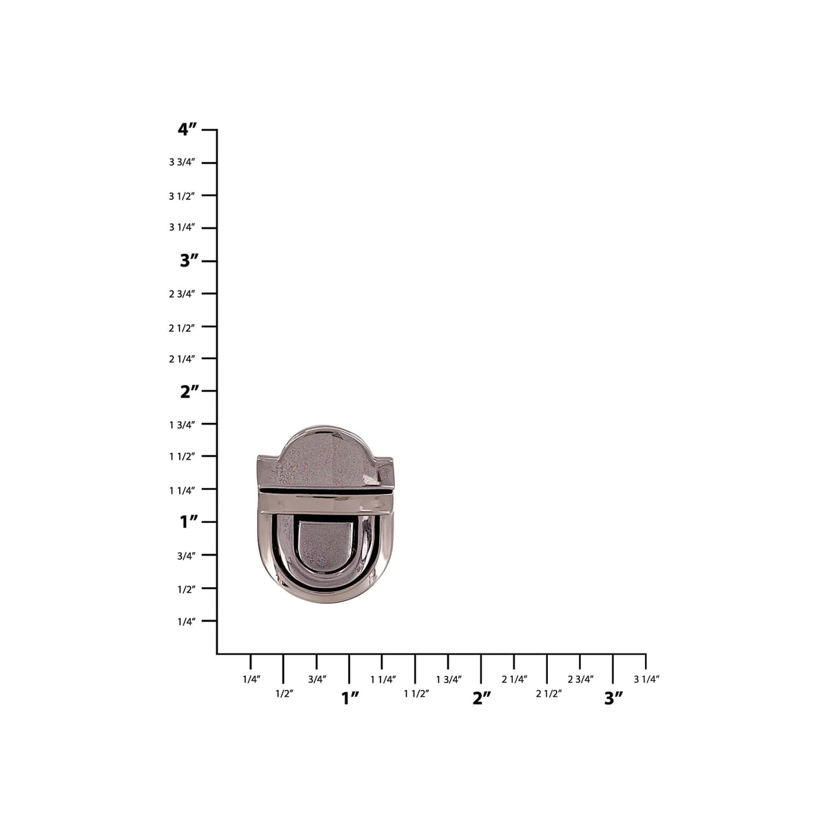 3/4" Gunmetal, Tuck Catch, Zinc Alloy