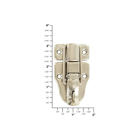 3" Nickel, Drawbolt w/ Padlock Loop, Steel