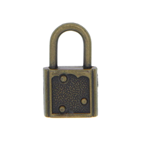 5/8" Antique Brass, Padlock, Zinc Alloy