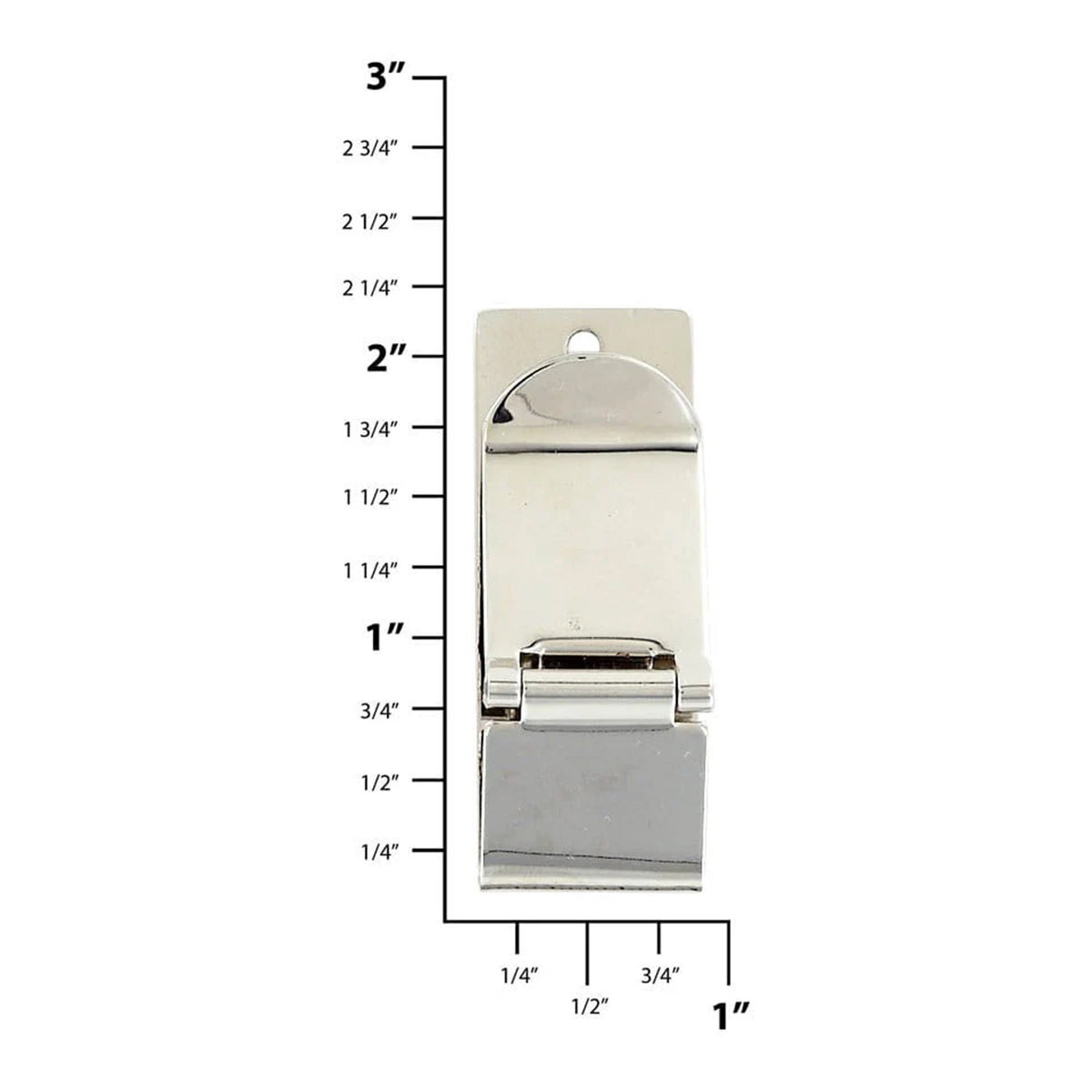 2" Polished Nickel, Money Clip, Steel