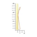 3" Brass, Money Clip Bar, Steel