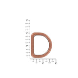 1 1/2" Antique Copper, Cast D-Ring, Zinc Alloy