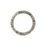 1 1/2" Antique Nickel, Cast Flat Round Ring, Zinc Alloy