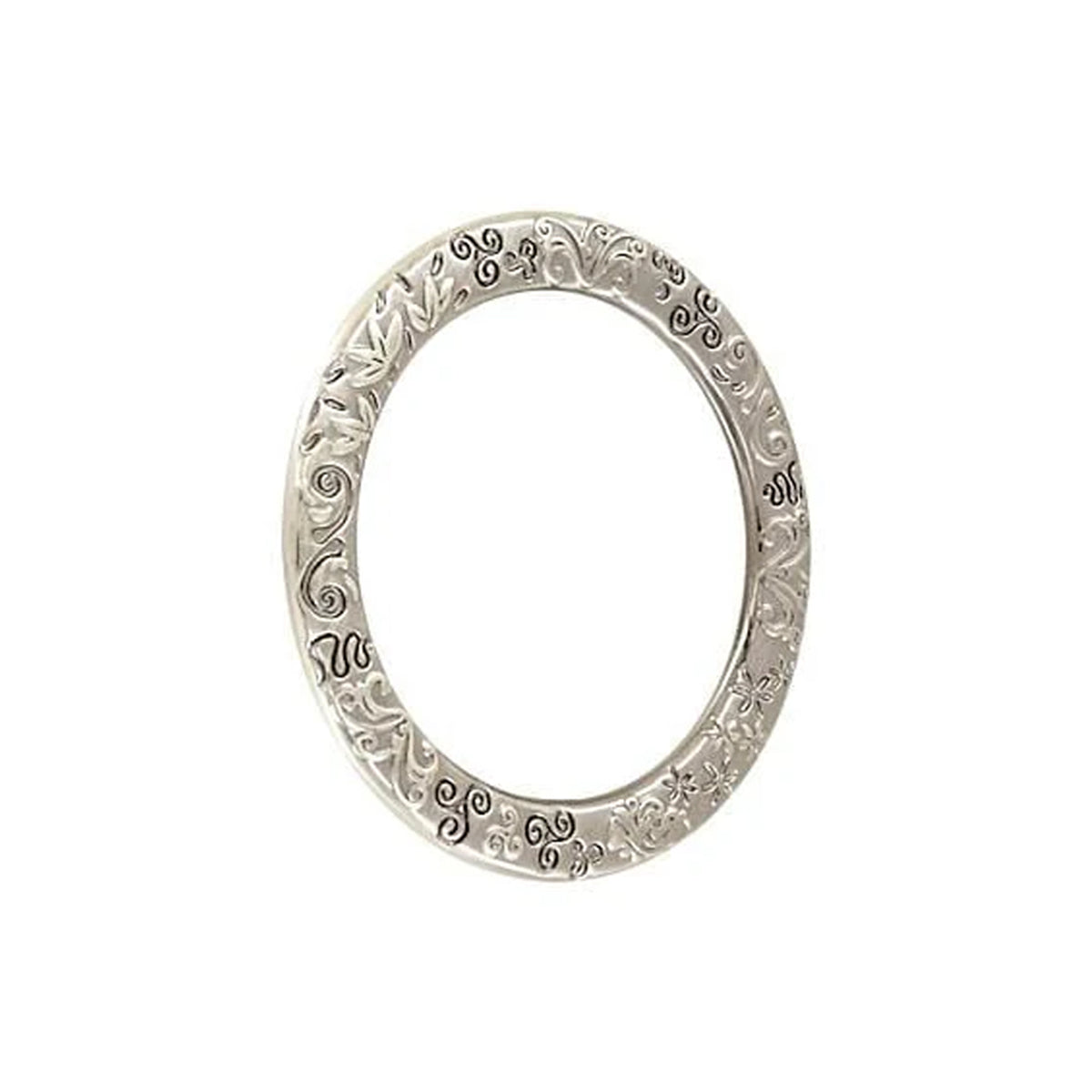 1 1/2" Antique Nickel, Cast Flat Round Ring, Zinc Alloy