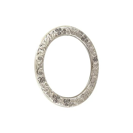 1 1/2" Antique Nickel, Cast Flat Round Ring, Zinc Alloy